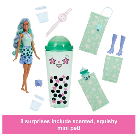 Barbie Pop Reveal Bubble Tea Series Fashion Doll & Accessories Set With 8 Surprises