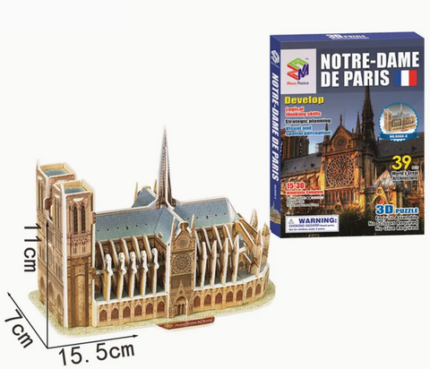 Magic Puzzle Notre Dame De Paris 3D Puzzle 39 Pieces