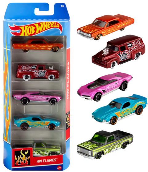 Hot Wheels Cars, 5-Pack Of Die-Cast Cars 1:64 Scale Assorted