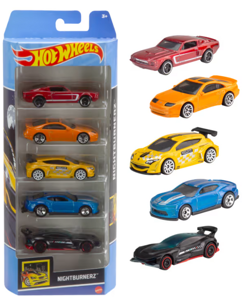 Hot Wheels Cars, 5-Pack Of Die-Cast Cars 1:64 Scale Assorted