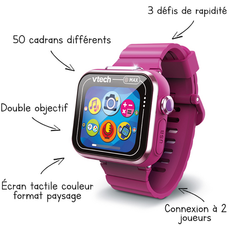 VTech Kidizoom Smartwatch MAX Framboise