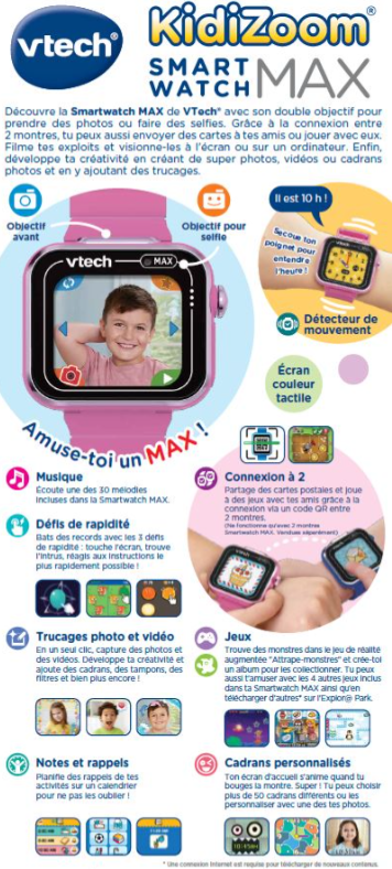 VTech KidiZoom Smartwatch MAX Rose