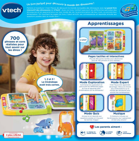 VTech Le Grand Livre Interactif Des Dinosaures