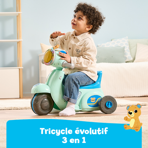 VTech Porteur Scooter Interactif 3 en 1