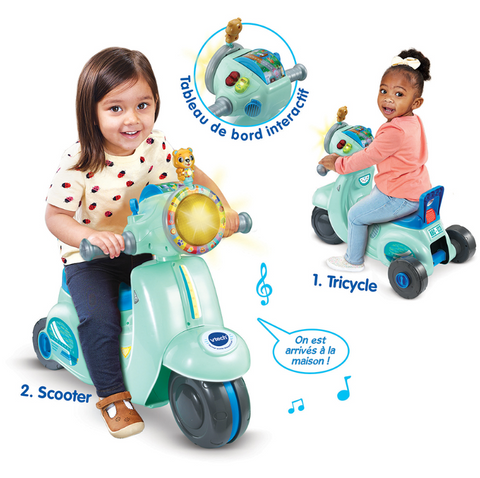 VTech Porteur Scooter Interactif 3 en 1