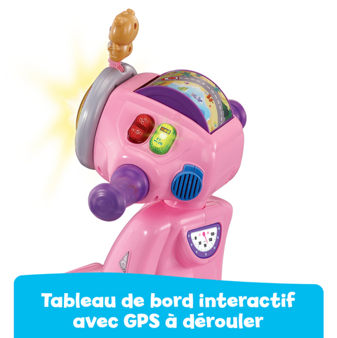 VTech Porteur Scooter Interactif 3 en 1 Rose