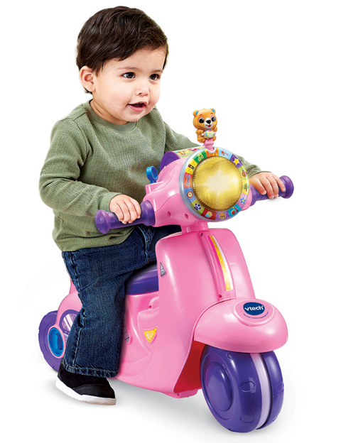 VTech Porteur Scooter Interactif 3 en 1 Rose