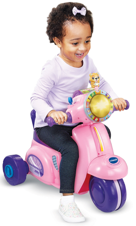 VTech Porteur Scooter Interactif 3 en 1 Rose