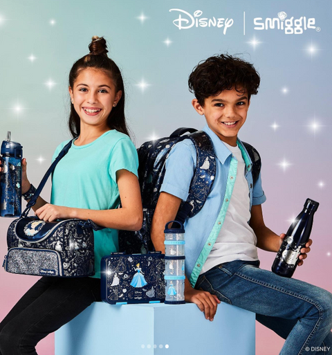 Smiggle Disney Cinderella Double Decker Lunch Bag With Strap