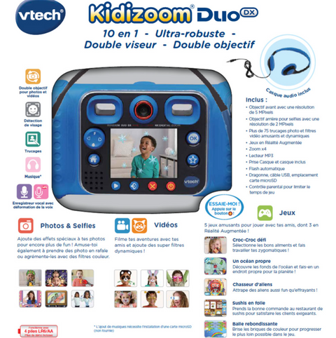 VTech KidiZoom Duo DX Bleu