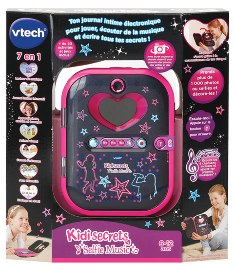 VTech KidiSecrets Selfie Music Noir Journal Intime Électronique