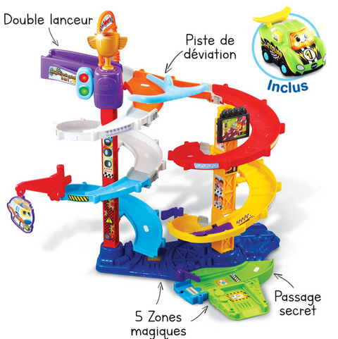VTech Méga circuit spirales 2 en 1 + Titouan, fou du volant