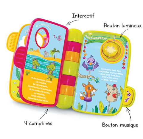 VTech P'tit Livre Enchanté - Mes Premières Comptines