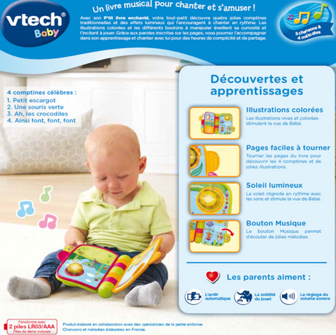 VTech P'tit Livre Enchanté - Mes Premières Comptines