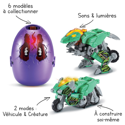 VTech Switch & Go Dinos Surprise V2 - 6 modèles à collectionner Assorted