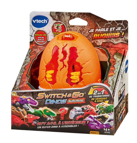 VTech Switch & Go Dinos Surprise V2 - 6 modèles à collectionner Assorted