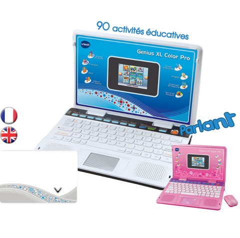 VTech Genius XL Color Pro Laptop Bilingue Silver