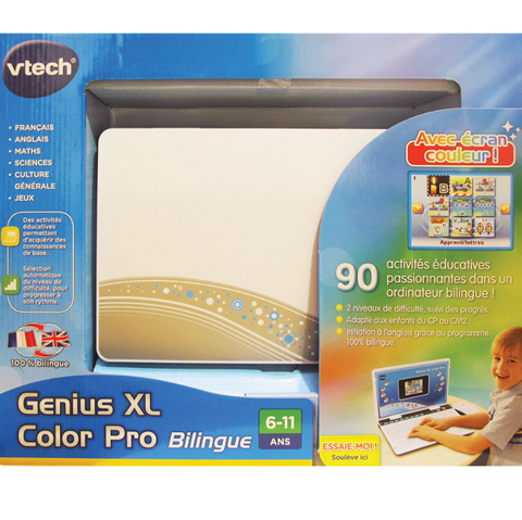 VTech Genius XL Color Pro Laptop Bilingue Silver