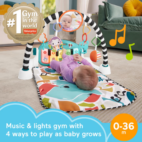 Fisher-Price Glow And Grow Kick & Play Piano Gym Baby Playmat