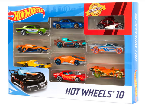 Hot Wheels 1:64 Scale Toy Cars & Trucks 10-Pack Assorted