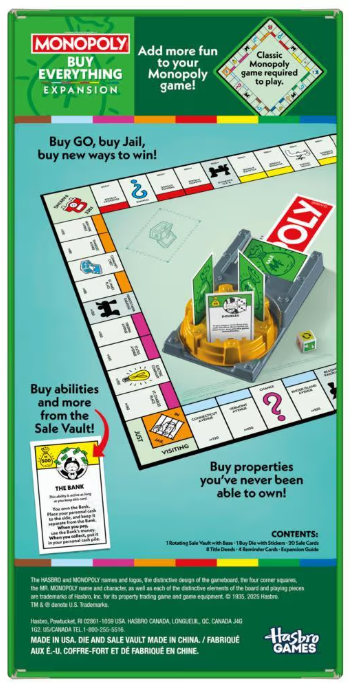 Monopoly Buy Everything Card Game