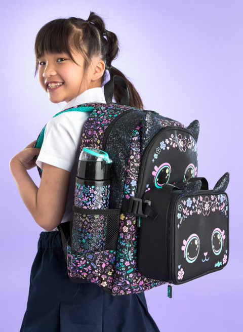 Smiggle Black Eclipse Plastic Flip Lid Drink Bottle 750ml