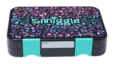 Smiggle Black Eclipse Medium Bento Lunch Box
