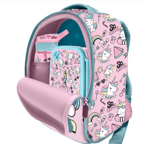 Neoprene Unicorn Backpack With Purse 26cm