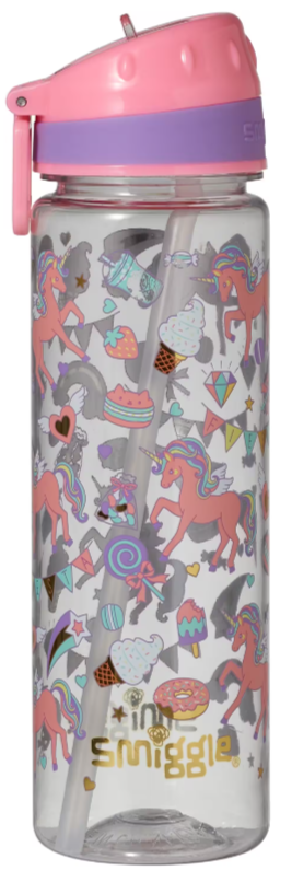 Smiggle Fiesta Unicorn Water Bottle 650ml