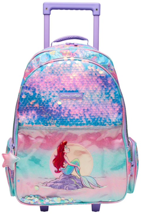 Smiggle Disney Princess Trolley Backpack With Light Up Wheels 52cm