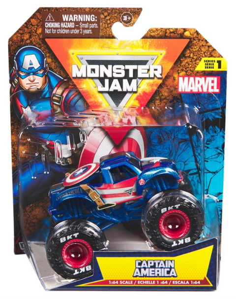 Monster Jam 1:64 Marvel Single Pack Assorted