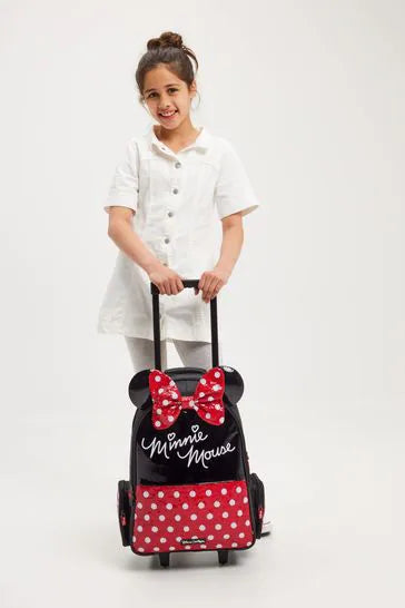 Smiggle Minnie Mouse Trolley Backpack With Light Up Wheels