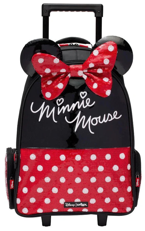 Smiggle Minnie Mouse Trolley Backpack With Light Up Wheels