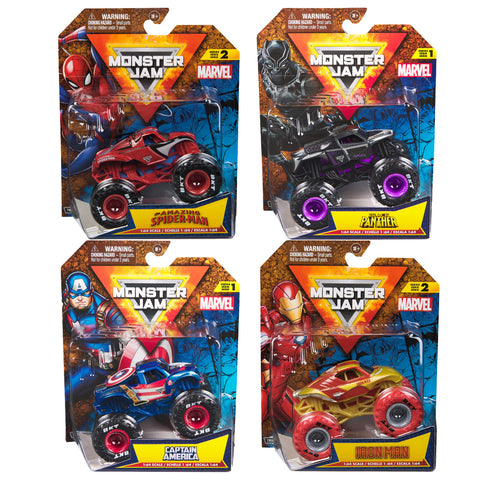 Monster Jam 1:64 Marvel Single Pack Assorted