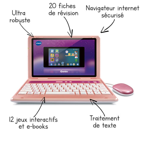 VTech Genio, Mon Premier Vrai Ordi Rose!