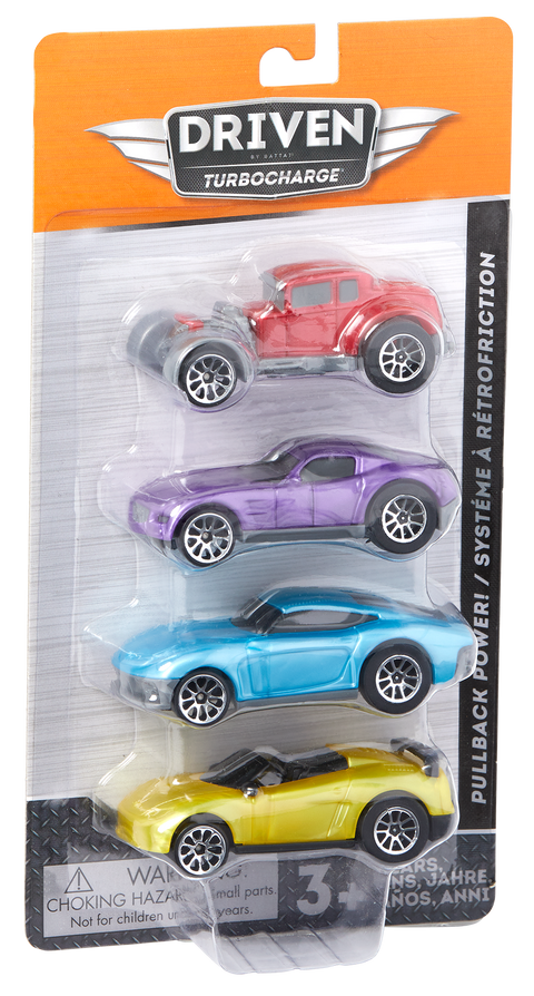 Driven Turbocharge Race Cars 4-Pack