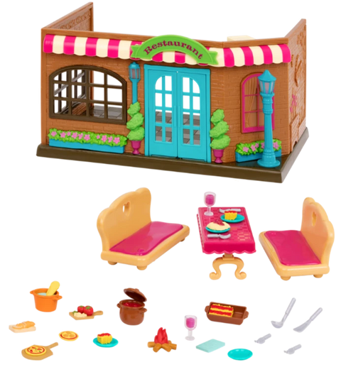 Li'l Woodzeez Pass-the-pasta Restaurant Playset