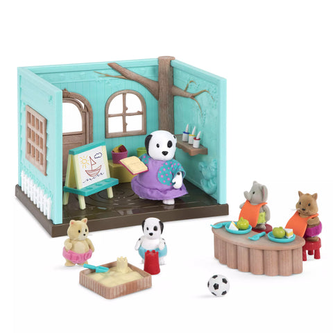 Li'l Woodzeez Li’l Luvs & Hugs Nursery Daycare Playset