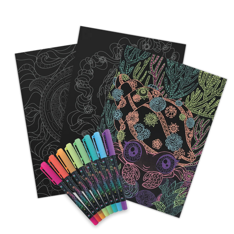 Nebulous Stars Black Pages Large Coloring Book