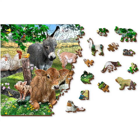 Wooden Puzzle: Farm Kindergarten 200pcs