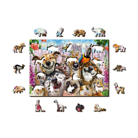 Wooden Puzzle: Crazy Pets 200pcs