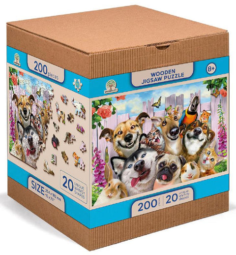 Wooden Puzzle: Crazy Pets 200pcs