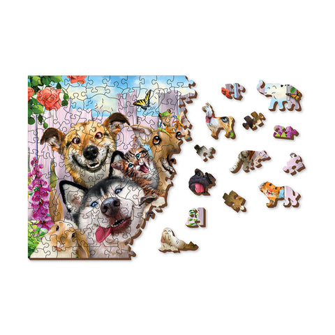 Wooden Puzzle: Crazy Pets 200pcs