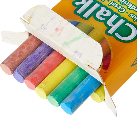 12 Anti Dust Coloured Chalk