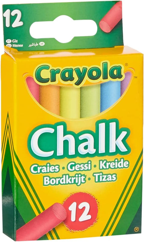 12 Anti Dust Coloured Chalk