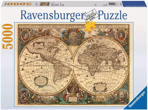 Antique World Map Puzzle, 5000 Pieces