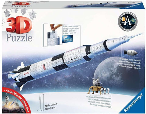 Apollo Saturn V Rocket 3D Puzzle, 440 Pieces