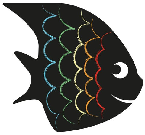 Loolipo Ardoise Adhésive Géantes Poisson