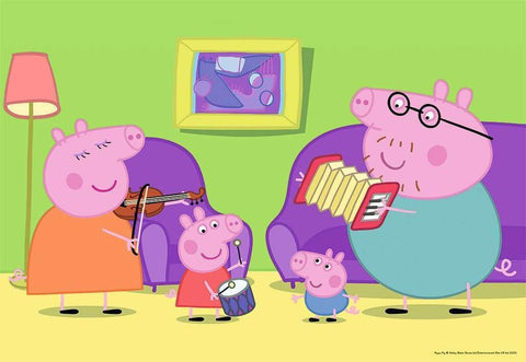 At Home With Peppa Pig Puzzle, 2x12 Pieces