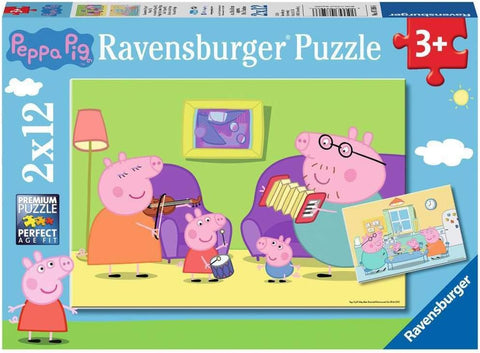 At Home With Peppa Pig Puzzle, 2x12 Pieces